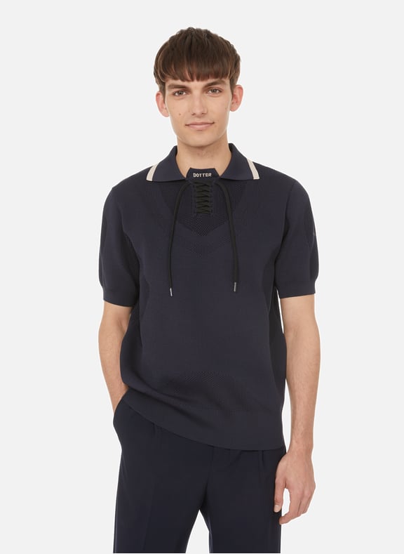 Knitted polo shirt Blue by BOTTER BOTTER Knitted polo shirt Blue