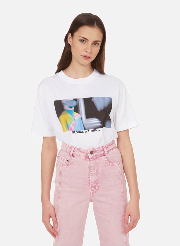 Screen-printed organic cotton T-shirt White by BOTTER BOTTER Screen-printed organic cotton T-shirt White