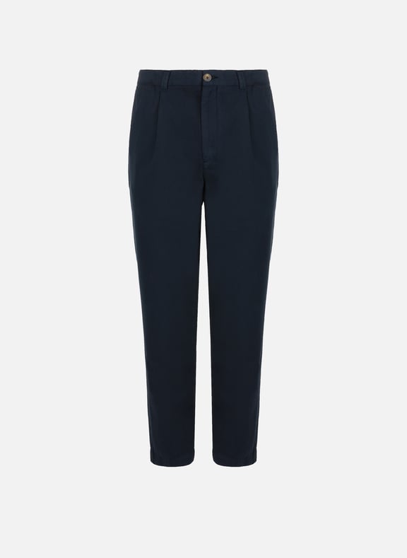 Cotton Chino Trousers Blue by BRUMMELL BRUMMELL Cotton Chino Trousers Blue