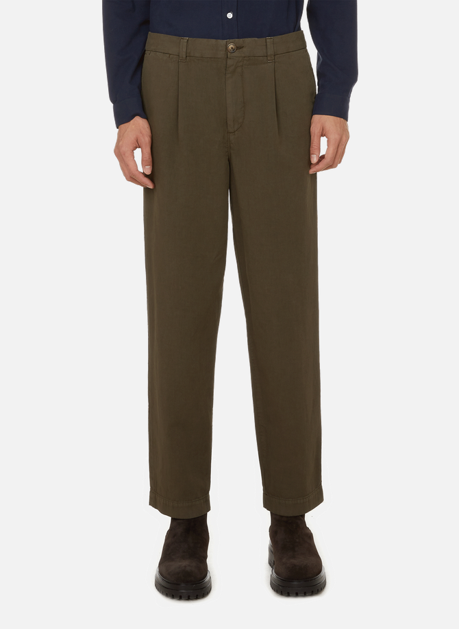 Cotton and linen chino trousers BRUMMELL