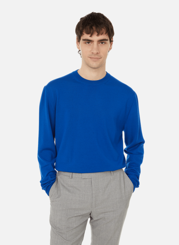 BRUMMELL Round-neck wool jumper  Blue
