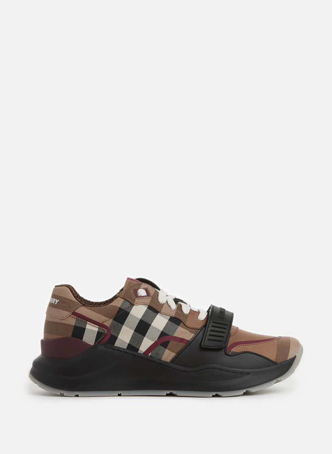 Check pattern sneakers with Velcro BURBERRY