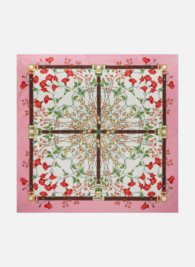 Floral-print silk square scarf BURBERRY