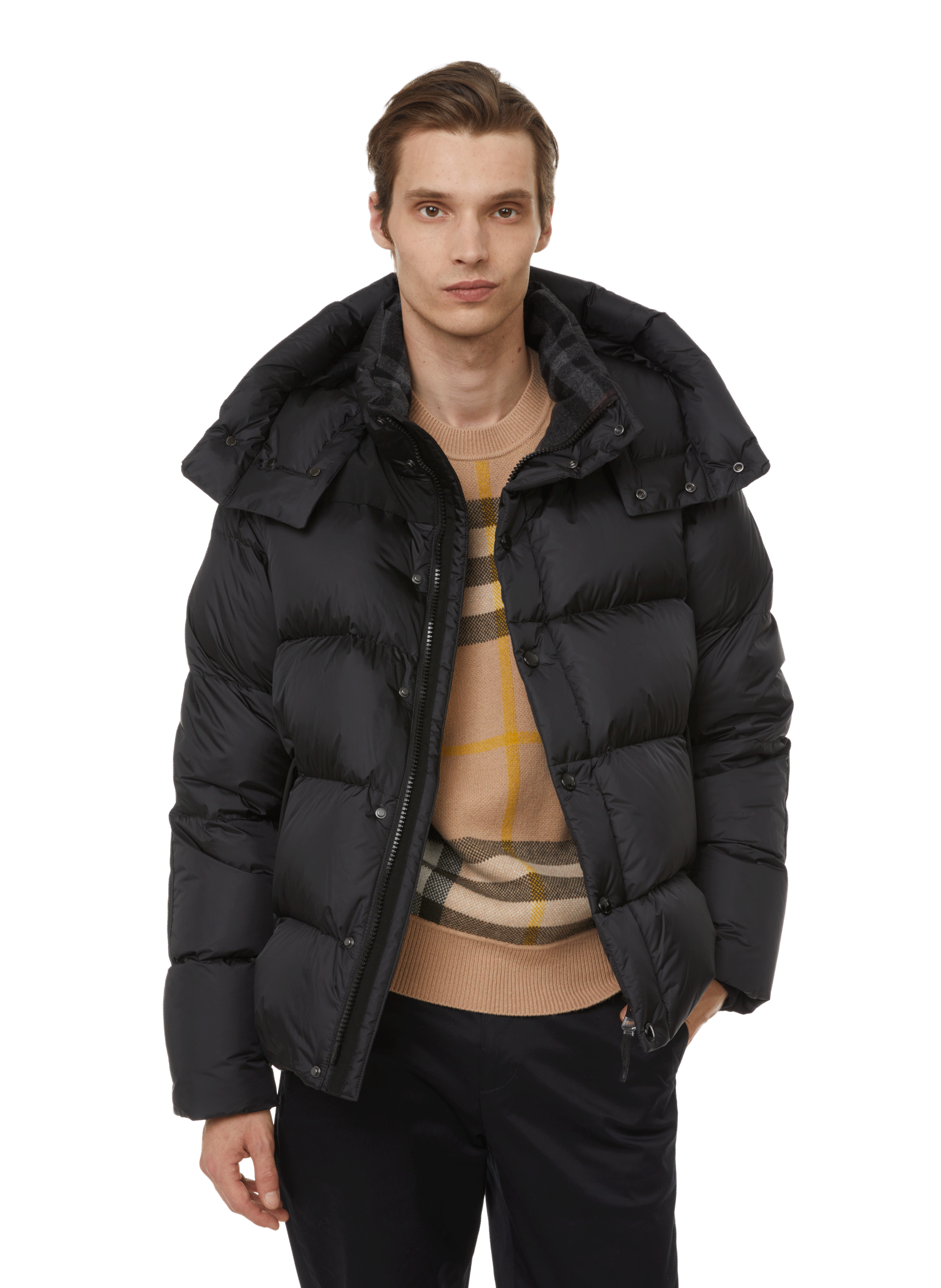 NYLON CROPPED DOWN JACKET - BURBERRY 