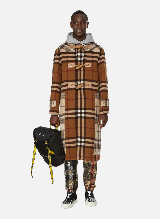 Duffle-coat in double-sided check wool BURBERRY