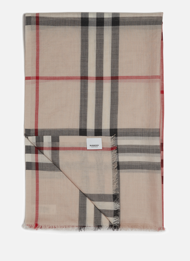 Lightweight Check wool and silk Scarf BURBERRY