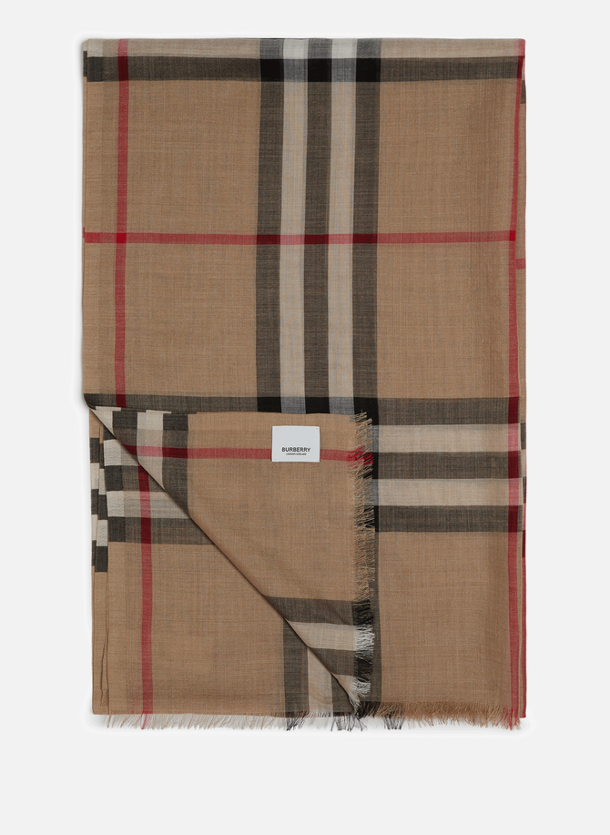 Lightweight Check scarf in wool and silk BURBERRY