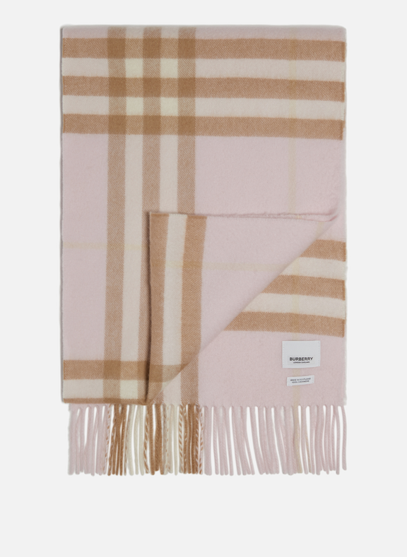 GIANT ICON CHECK CASHMERE SCARF - BURBERRY for WOMEN 