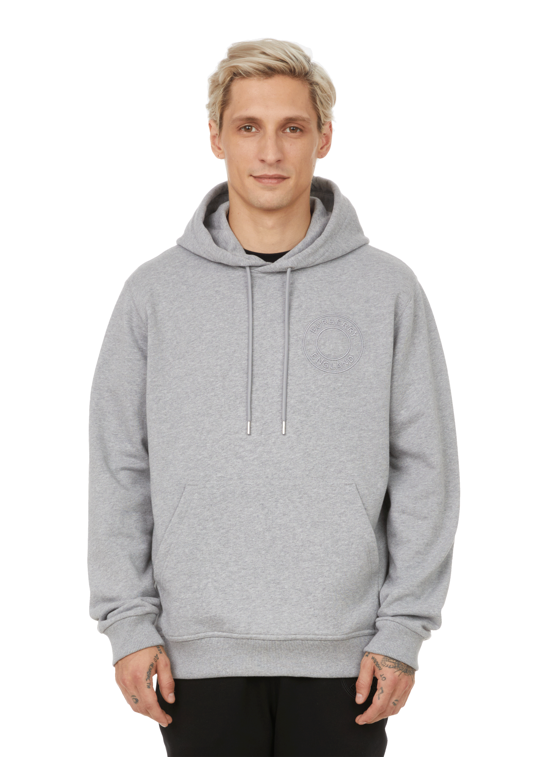 gray burberry hoodie