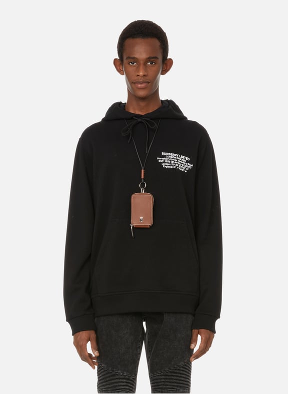 Cotton hoodie Black by BURBERRY BURBERRY Cotton hoodie Black