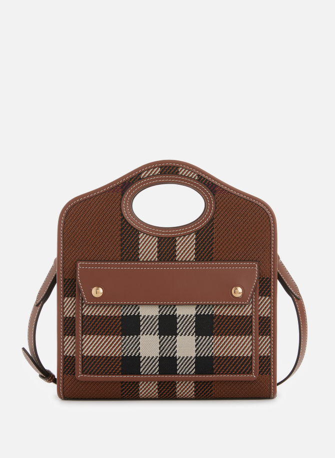 Mini Pocket bag in check and leather BURBERRY