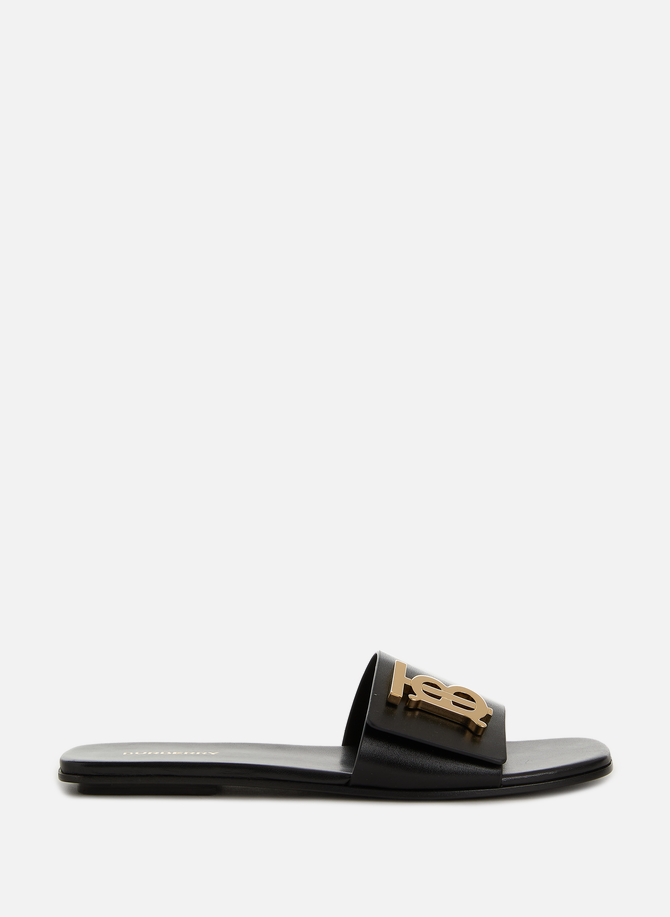 Flat leather mules BURBERRY