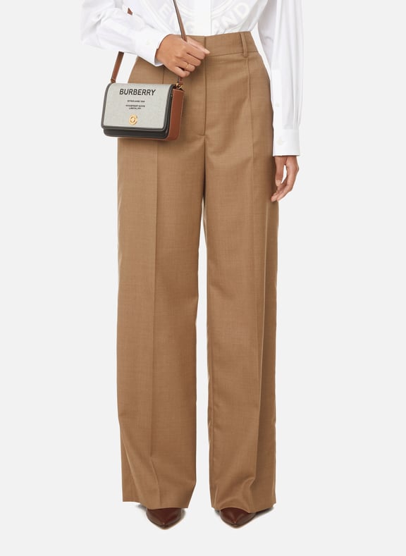 Wool-blend suit trousers Brown by BURBERRY BURBERRY Wool-blend suit trousers Brown