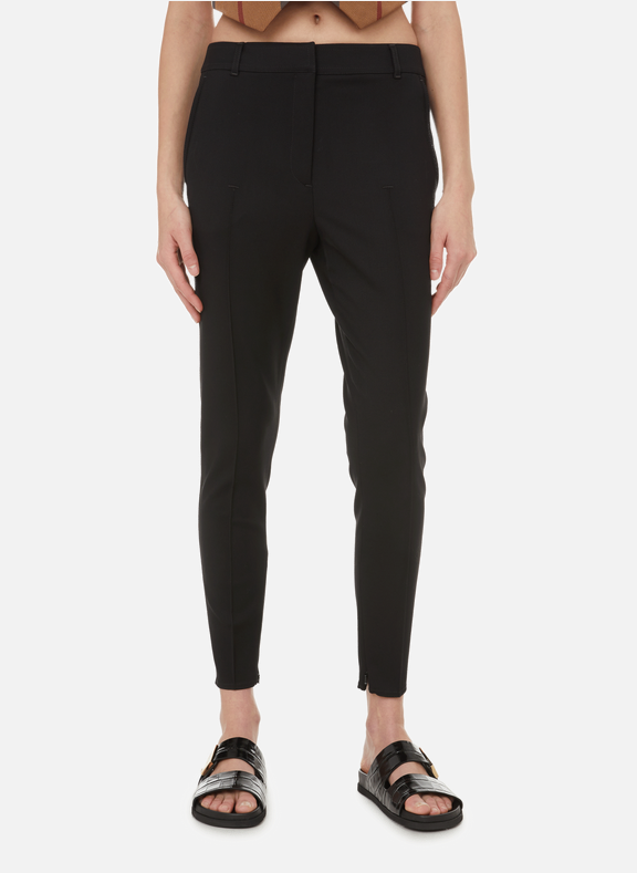 BURBERRY High-waisted skinny trousers Black