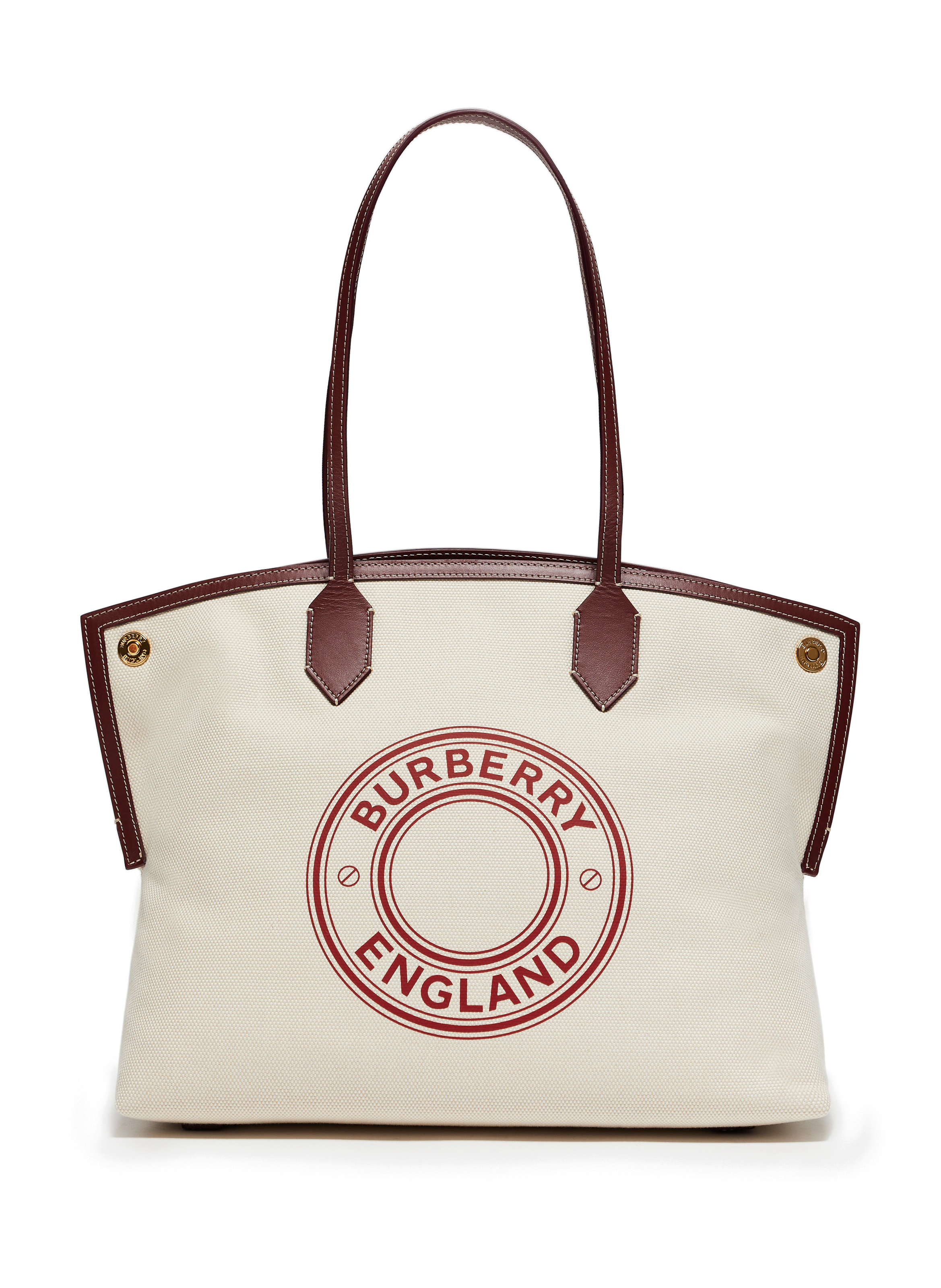 burberry cotton canvas tote bag