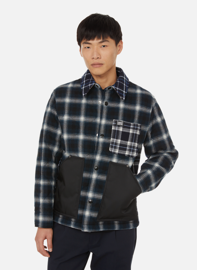 Wool and cotton check overshirt with pockets BURBERRY
