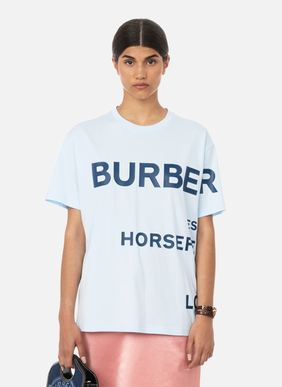 PRINTED COTTON T-SHIRT - BURBERRY for WOMEN 