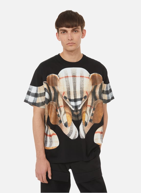 Oversized cotton T-shirt Black by BURBERRY BURBERRY Oversized cotton T-shirt Black