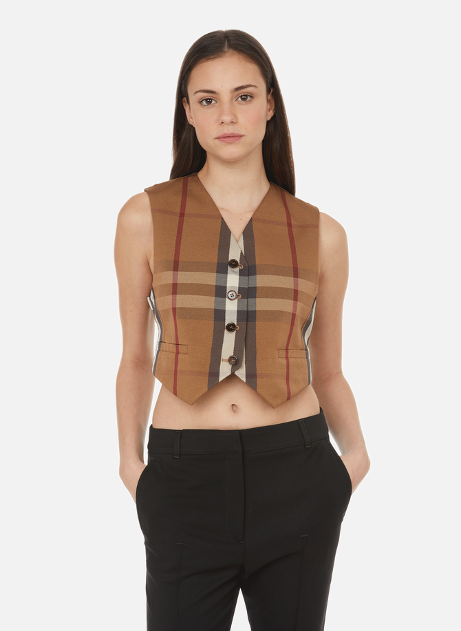 Checked crop jacket BURBERRY