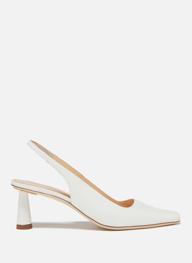 Diana White Pearl leather Sandals BY FAR