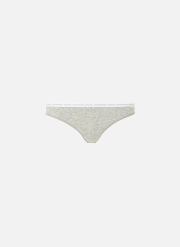 Pack of two stretch cotton thongs Grey by CALVIN KLEIN CALVIN KLEIN Pack of two stretch cotton thongs Grey