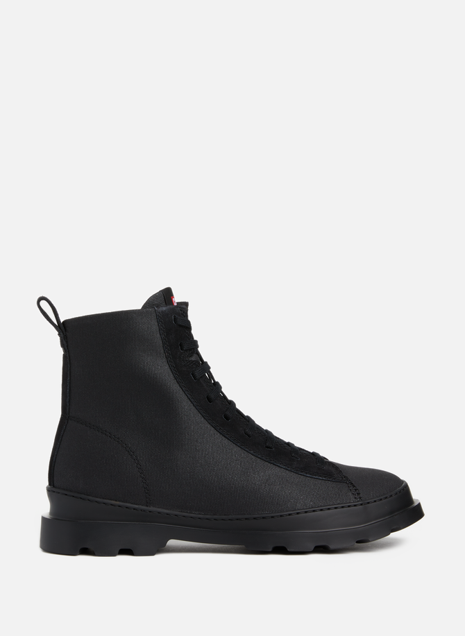 Brutus organic cotton and leather ankle boots CAMPER