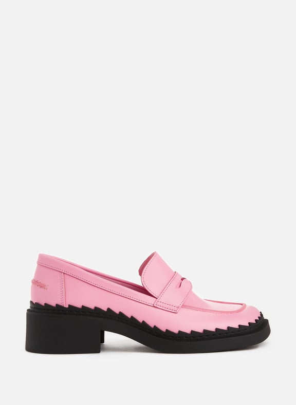 Taylor leather and recycled polyester loafers Pink by CAMPER CAMPER Taylor leather and recycled polyester loafers Pink