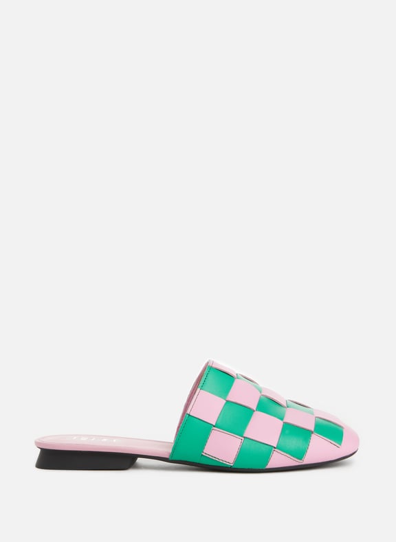 TWS woven leather and recycled polyester mules Multicolour by CAMPER CAMPER TWS woven leather and recycled polyester mules Multicolour