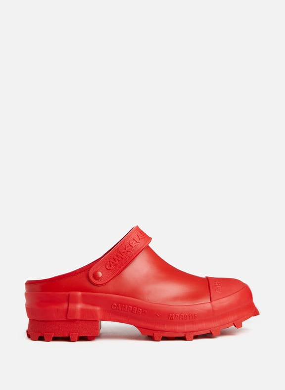 Traktori leather and rubber mules Red by CAMPER LAB CAMPER LAB Traktori leather and rubber mules Red