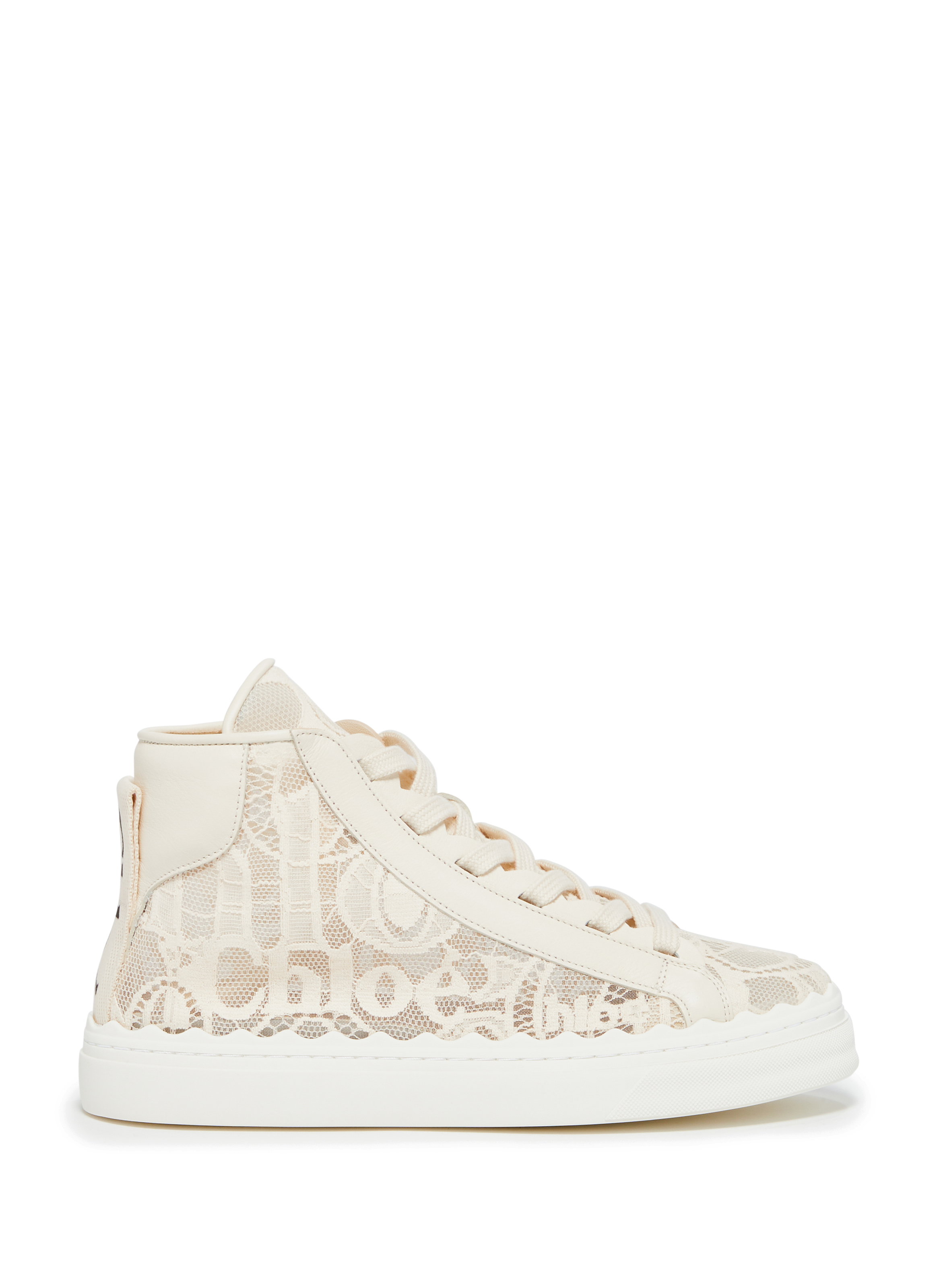 chloe lace high top sneakers