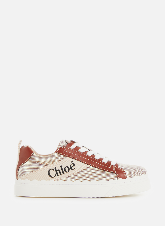 Lauren leather and canvas sneakers CHLOÉ