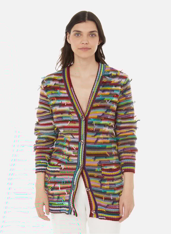 Oversized wool and cashmere cardigan Multicolour by CHLOÉ CHLOÉ Oversized wool and cashmere cardigan Multicolour