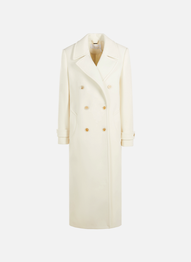 Straight virgin wool-blend coat CHLOÉ