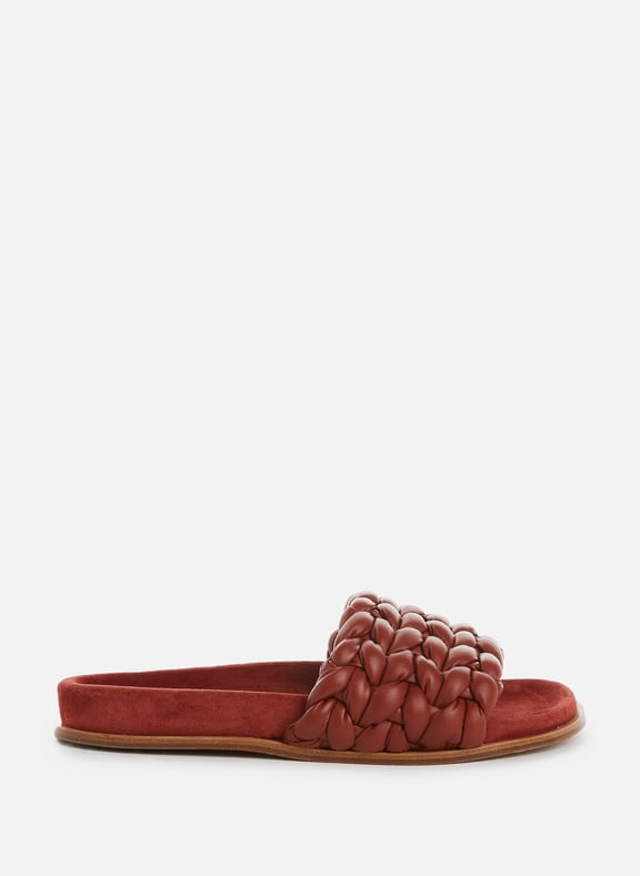 Kacey leather flat mules Red by CHLOÉ CHLOÉ Kacey leather flat mules Red