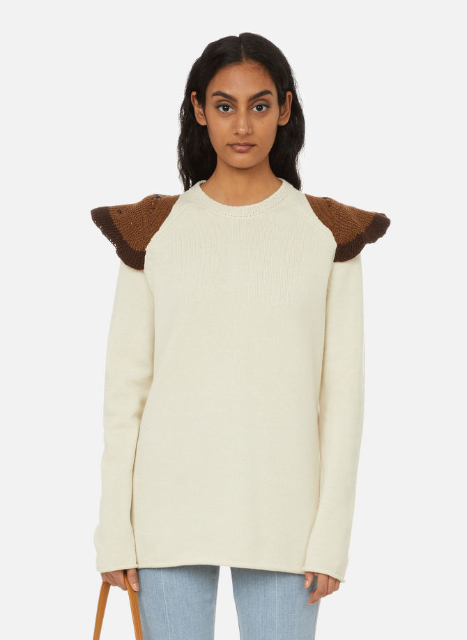 Cashmere and wool jumper with ruffled panels CHLOÉ