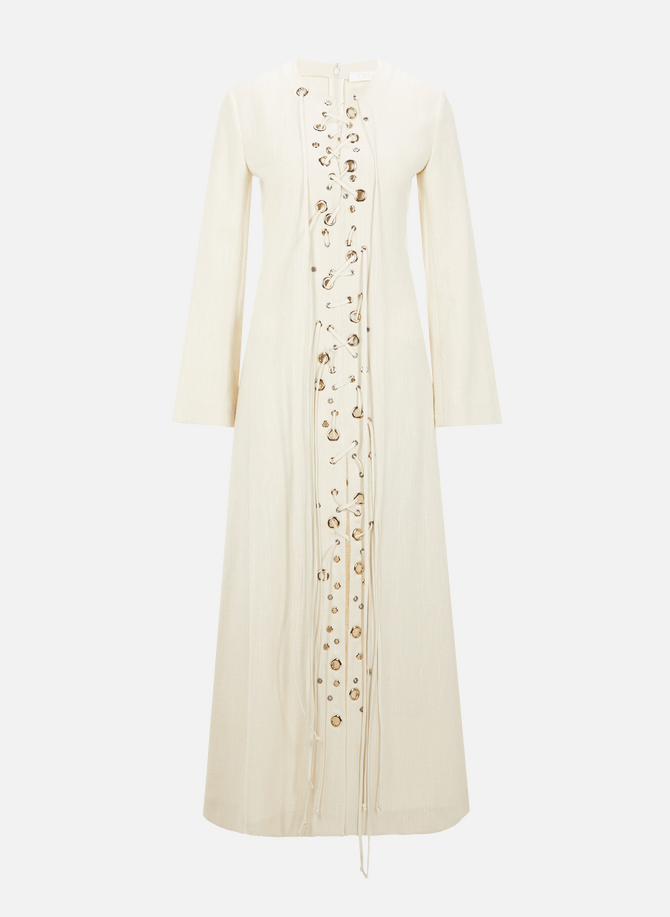 Wool and silk laced maxi dress CHLOÉ
