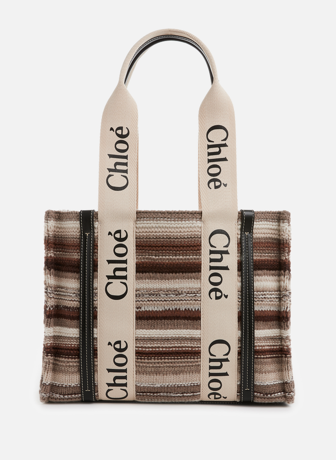 Woody recycled cashmere medium tote bag CHLOÉ