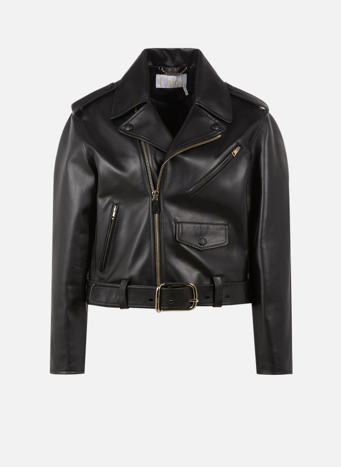 Leather biker jacket CHLOÉ