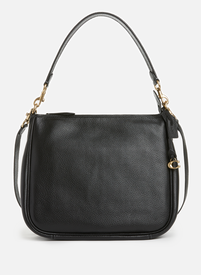 Large embossed leather handbag COACH