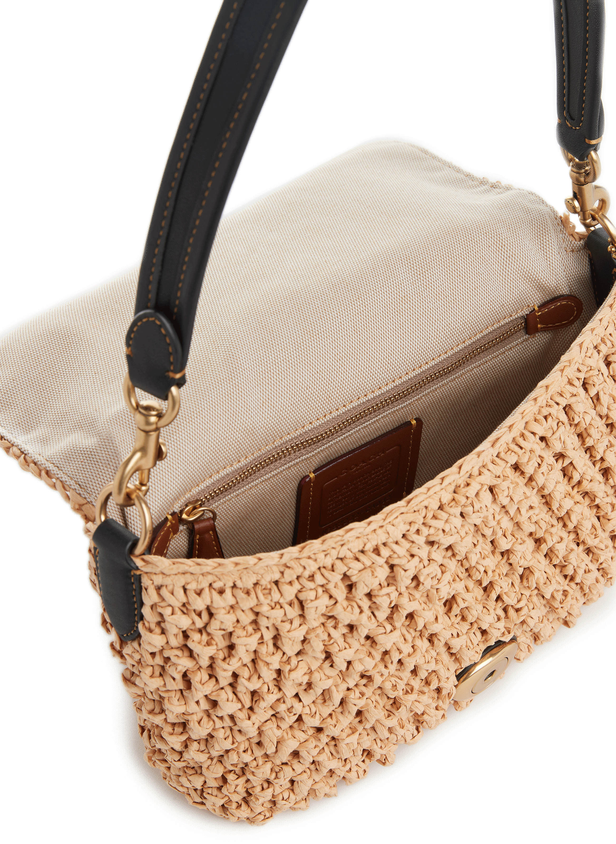 SOFT TABBY STRAW BAG COACH for WOMEN