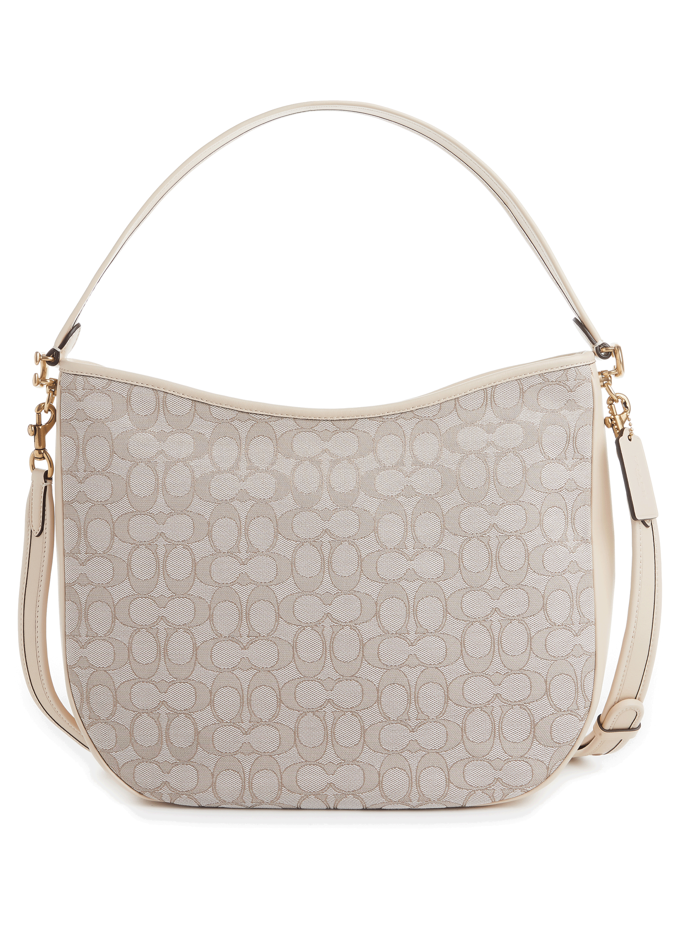 coach signature jacquard hobo