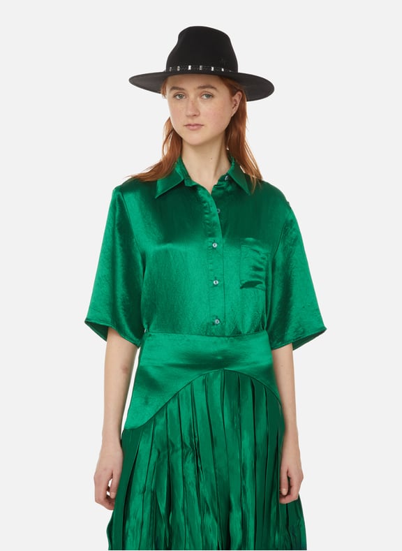 Satin shirt Green by COLLINA STRADA COLLINA STRADA Satin shirt Green