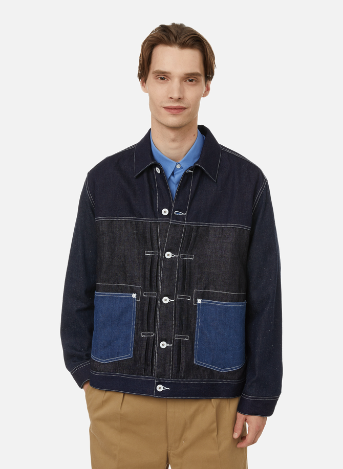 Cotton and linen denim patchwork jacket COMME DES GARCONS HOMME