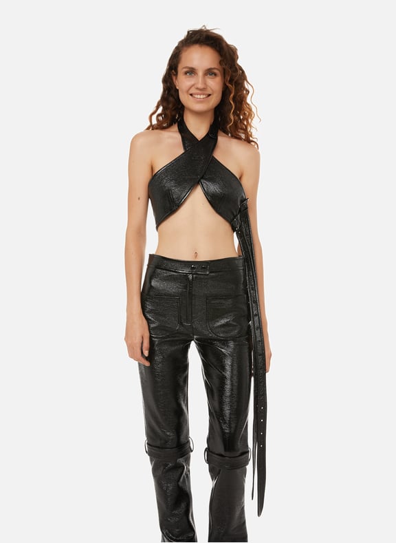 Cross-over bra Black by COURREGES COURREGES Cross-over bra Black