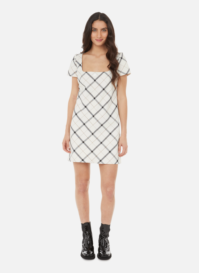 Recycled polyester checkered mini dress COURREGES