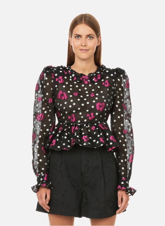 Calma printed top Black by CUSTOMMADE CUSTOMMADE Calma printed top Black