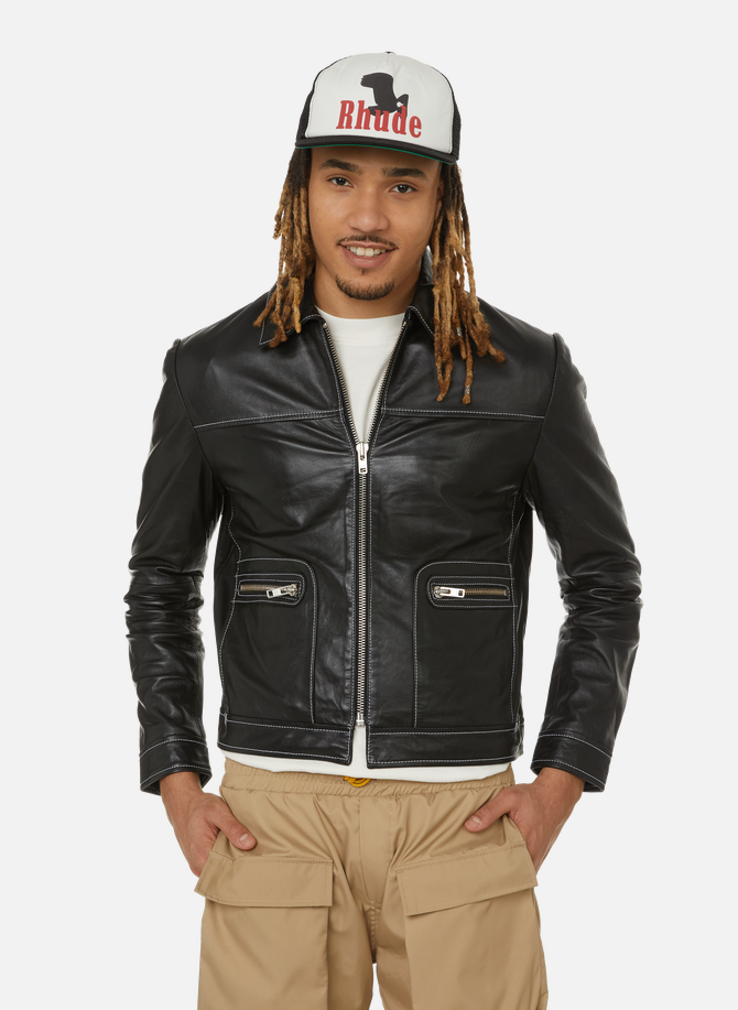 Recycled leather jacket DEADWOOD