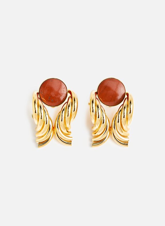 DESTREE Graphic earrings Red