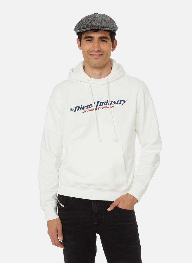Cotton hoodie with inscription DIESEL