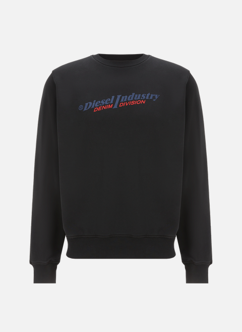 Sweatshirt à logo en coton BlackDIESEL 